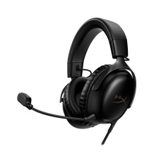 HyperX Cloud III – Wired Gaming Headset, PC, PS5, Xbox Series X|S, Angled 53mm Drivers, DTS, Memory Foam, Durable Frame, Ultra-Clear 10mm Mic, USB-C, USB-A, 3.5mm – Black